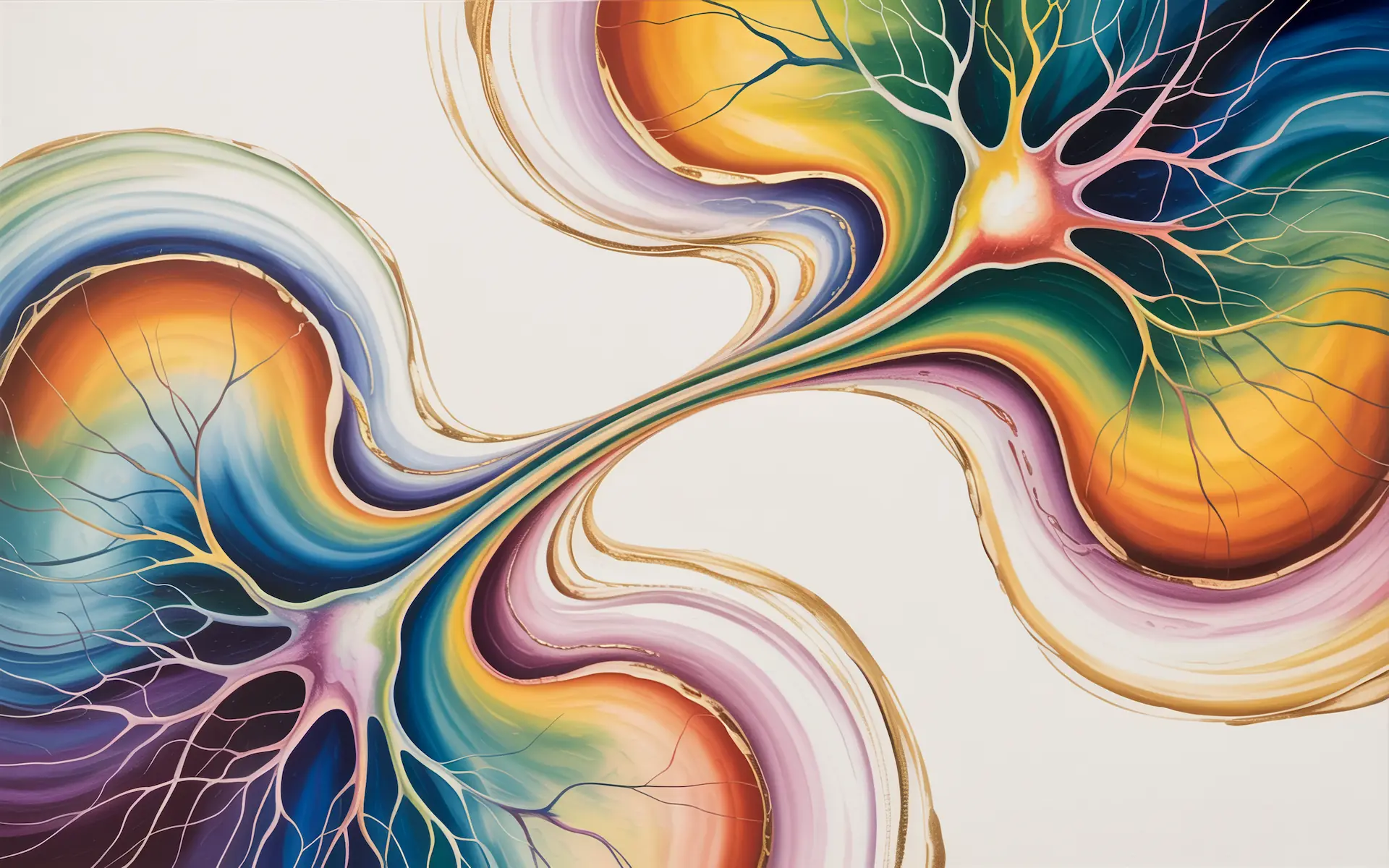 Abstract image suggesting neurons and the support architecture around them in the brain