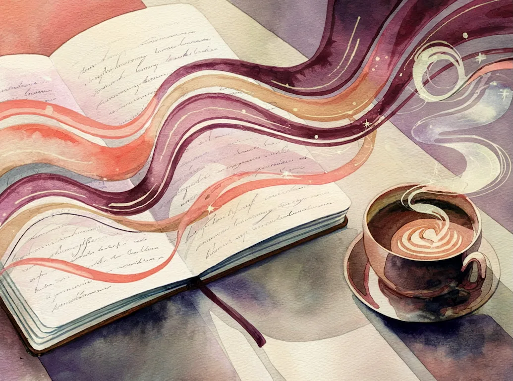 Notebook and pen on a morning desk