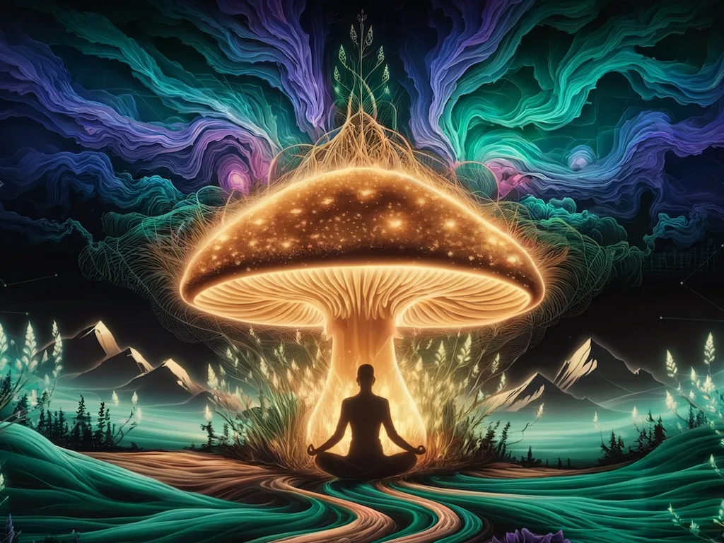 Mushroom dosing guide illustration