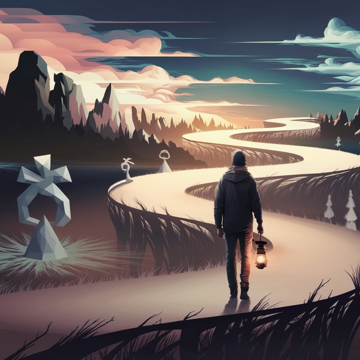 A lone journeyer